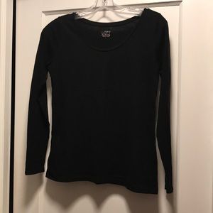 Loft, live, love, loft soft long black tee